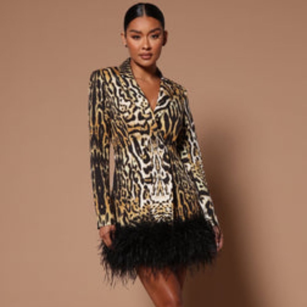 Formal animal print dress